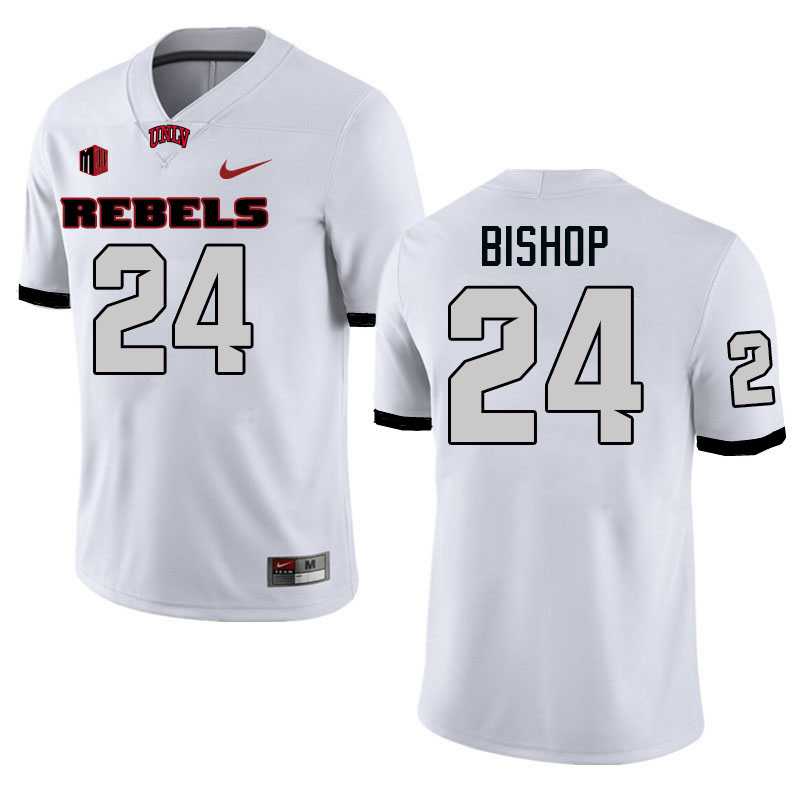 Men #24 LaDarrius Bishop UNLV Rebels College Football Jerseys Stitched-White